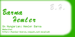 barna hemler business card